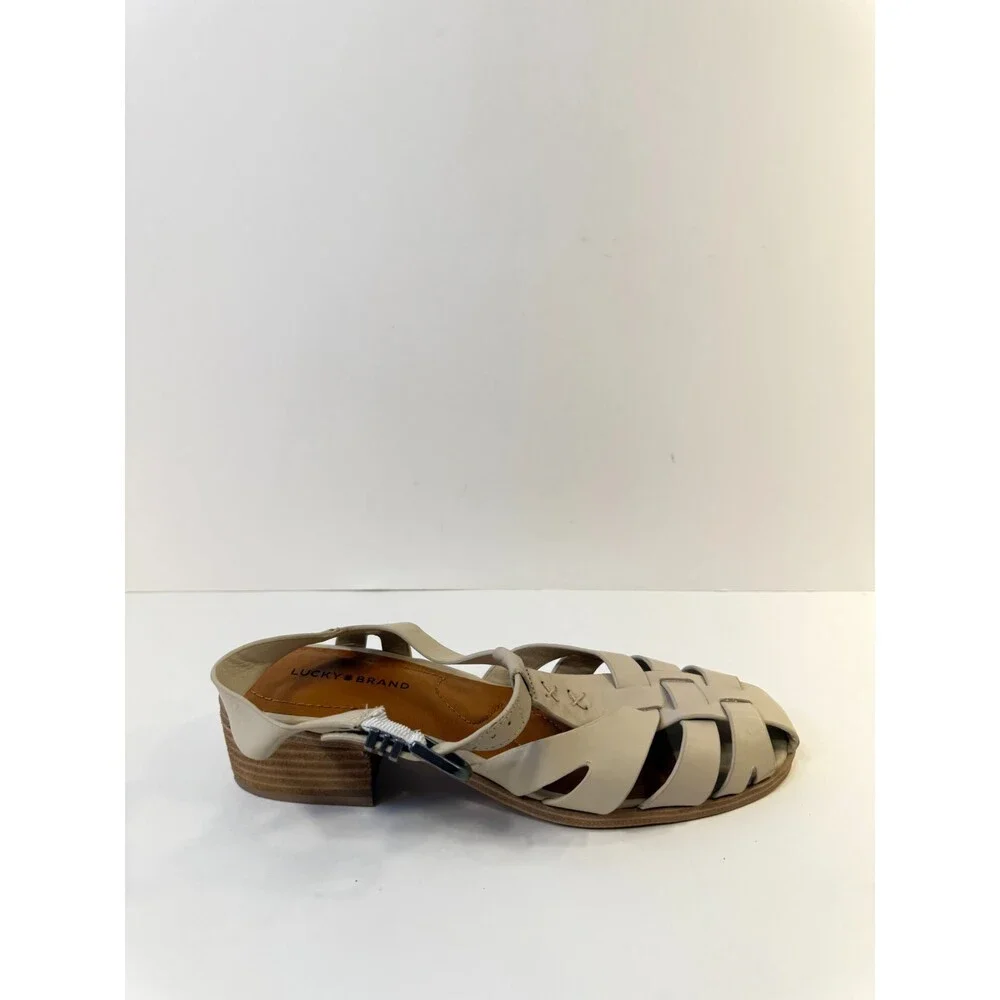 Lucky Brands Womens Sandals Beige Leather US 9.5